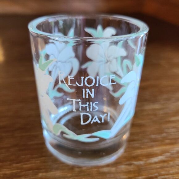 Rejoice In This Day Candle Votive Holder For Easter Christening Confirmation - Picture 8 of 10